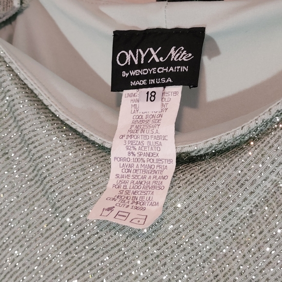 ONYX Nite Shimmery Mint Top - Picture 4 of 5